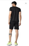 Men's Printed Dri Fit T-Shirt & Shorts Tracksuit - 2 Pcs Set