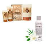 BNB Glow kit Ultimate 4 in 1 Skincare &Haircare Bundle-4 pcs Facewash, Scrub, Mask & Hair Oil