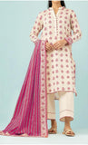 3 Pcs Women's Unstitched Printed Suit