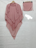 Stylish Chiffon Hijab Set - 2 Pcs Collection