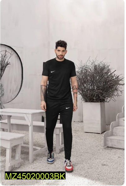 2 Pcs Dri-Fit Plain Track Suit For Men