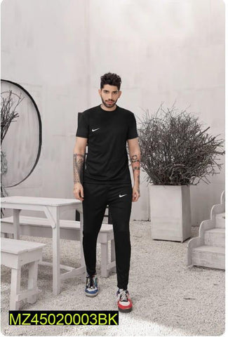 2 Pcs Dri-Fit Plain Track Suit For Men